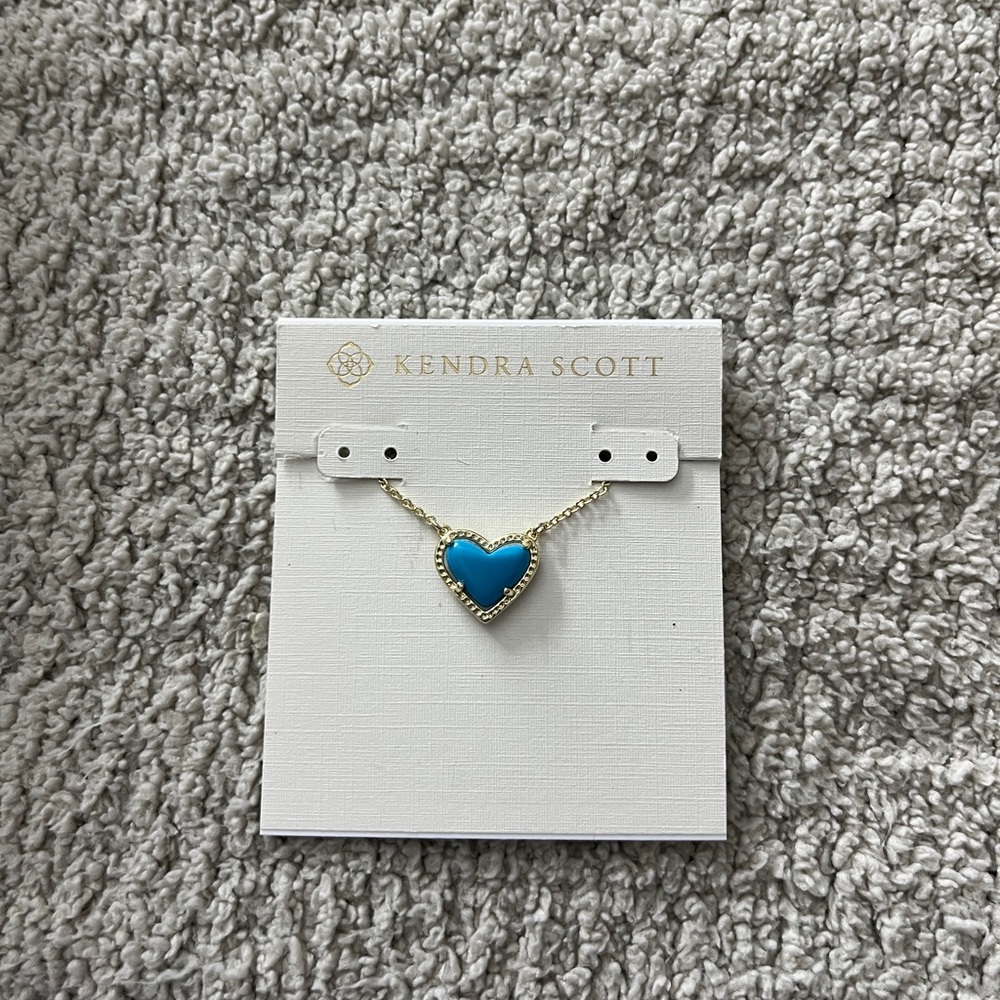 Kendra Scott Blue Opal Heart Necklace